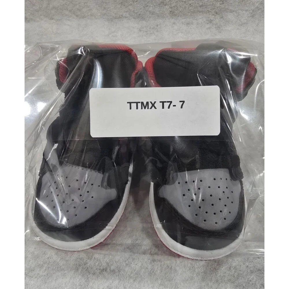 Air Jordan 1 Mid (TD) Baby 4C (Black/Cement Grey-Fire Red-White) DQ8425-006